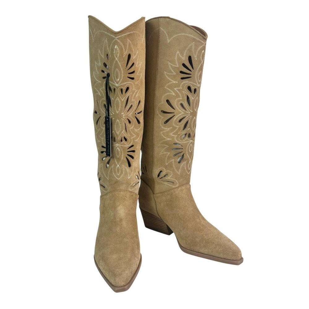 House Of Harlow Vanessa Suede Leather Tall western Boots size 8